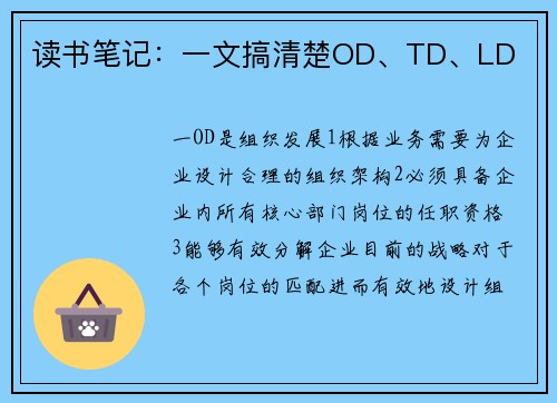 读书笔记：一文搞清楚OD、TD、LD